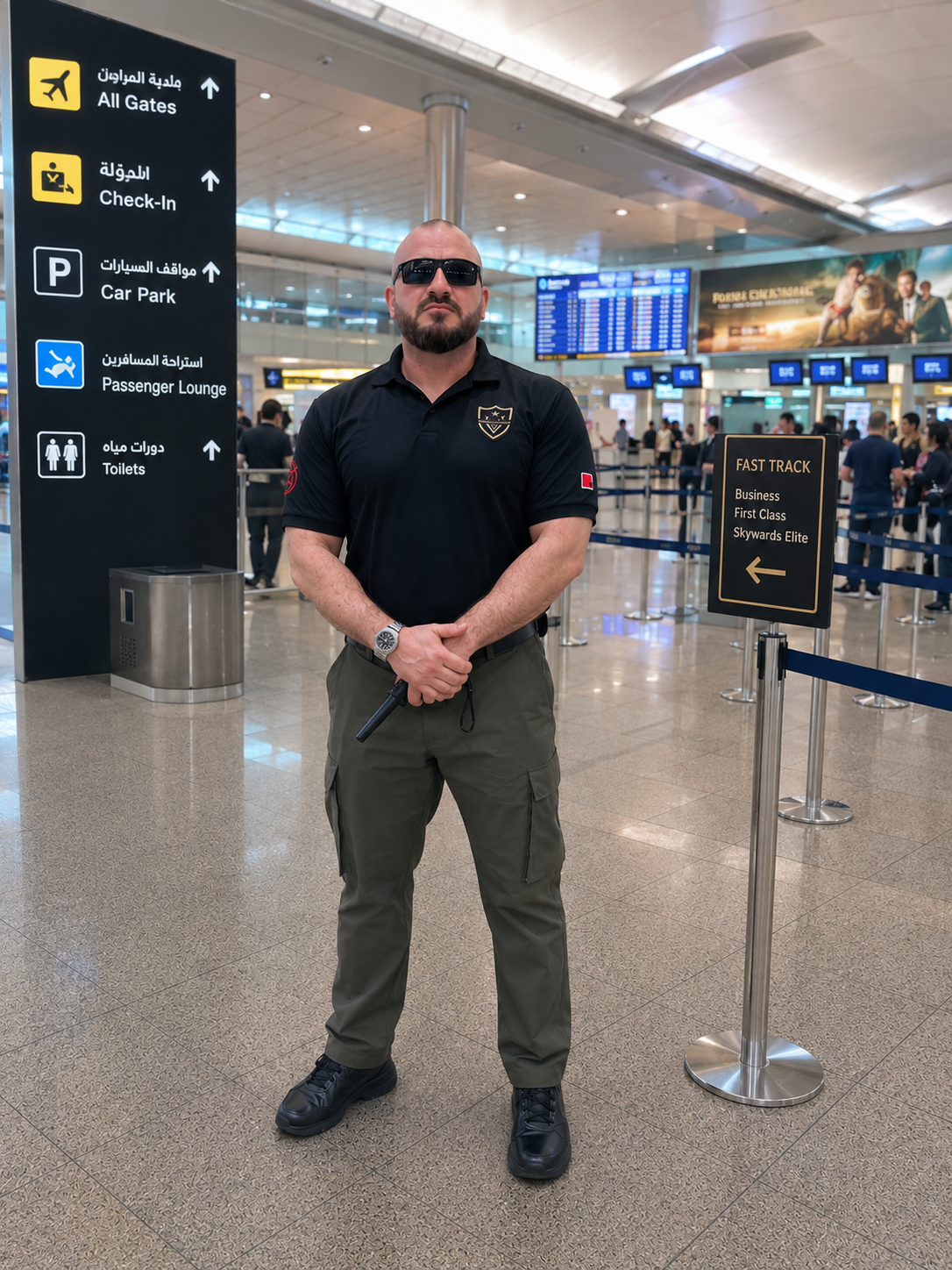Secure luxury vehicle used for airport to hotel security transfer in Dubai Secure luxury vehicle used for airport to hotel security transfer in Dubai